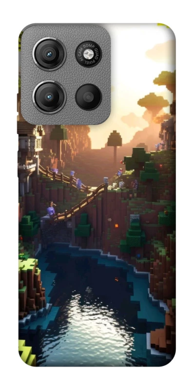 Чохол на Motorola Moto G15 Power Minecraft sunset фото 1 з 1