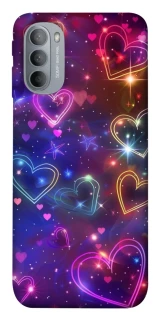 Чохол на Motorola Moto G31 Drawn hearts фото 1 з 1