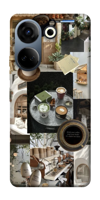 Чохол на TECNO Camon 20 Pro (CK7n) Coffee collage ver.4 фото 1 з 1