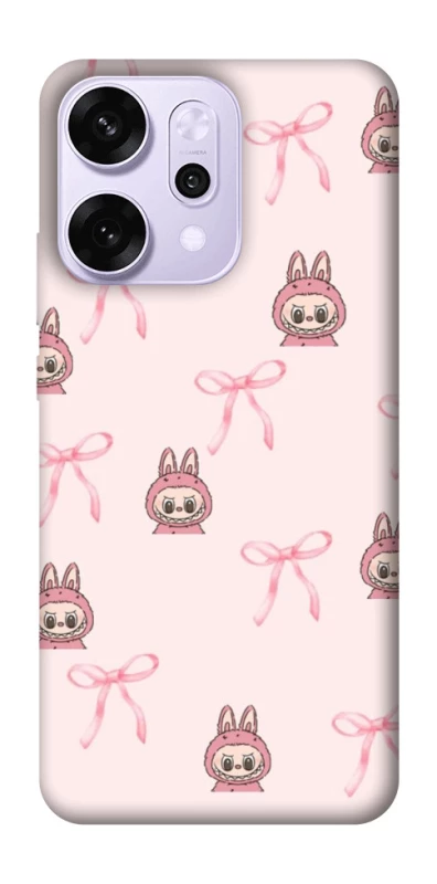 Чохол на Oppo Reno 14 Pro Pink bows and Labubus фото 1 з 1