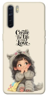 Чехол на Oppo A91 Create the life you love фото 1 из 1