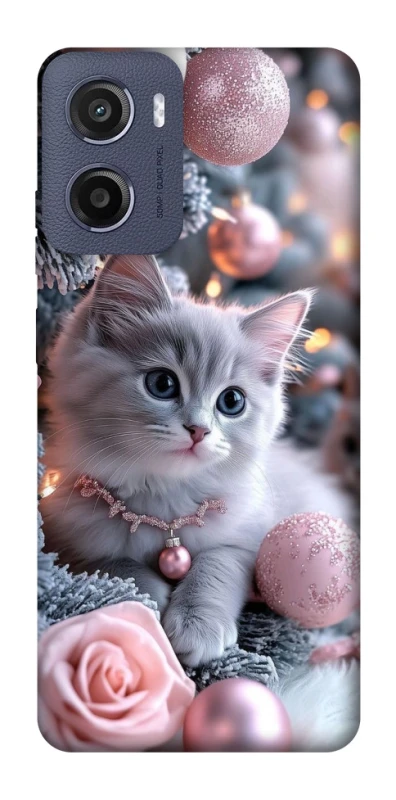 Чохол на Motorola Moto E15 Christmas Kitty фото 1 з 1