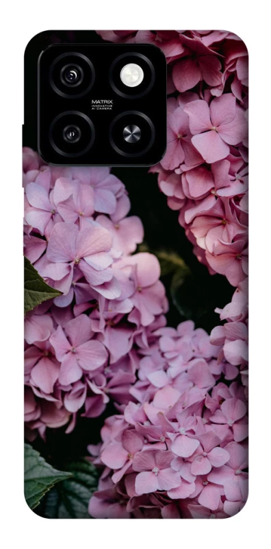 Чехол на ZTE Blade A55 4G Розовые гартензии фото 1 из 1