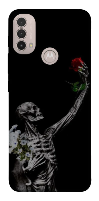 Чохол на Motorola Moto E40 Skeleton vs Rose фото 1 з 1