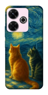 Чехол на Xiaomi Redmi 13 4G Cats under the stars фото 1 из 1