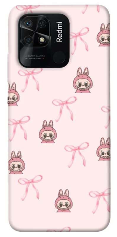 Чохол на Xiaomi Redmi 10C Pink bows and Labubus фото 1 з 1