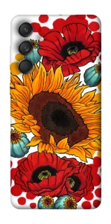 Чохол на Samsung Galaxy M55 Соняшники та маки фото 1 з 1