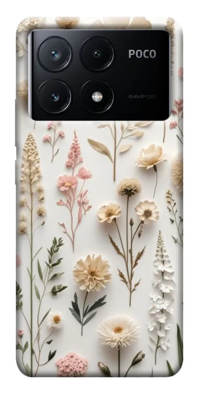 Чехол на Xiaomi Poco X6 Floral design ver.1 фото 1 из 1