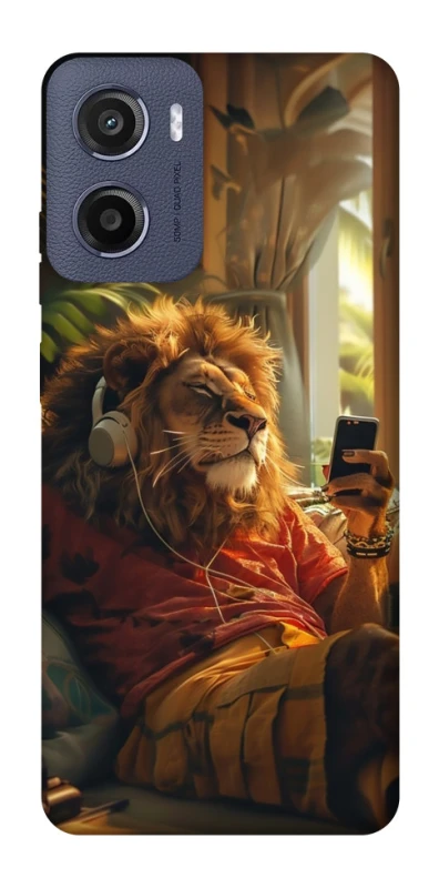 Чехол на Motorola Moto E15 Лев v2 фото 1 из 1