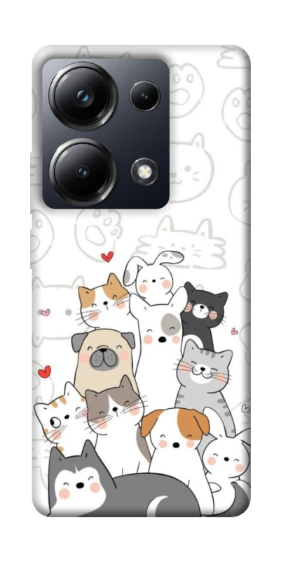 Чехол на Xiaomi Poco M6 Pro 4G Funny Pets фото 1 из 1