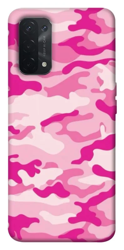 Чехол на Oppo A54 5G / A74 5G camouflage pink фото 1 из 1