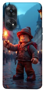 Чехол на Oppo Reno 8T 4G Roblox Fire Logo Blue Flames фото 1 из 1