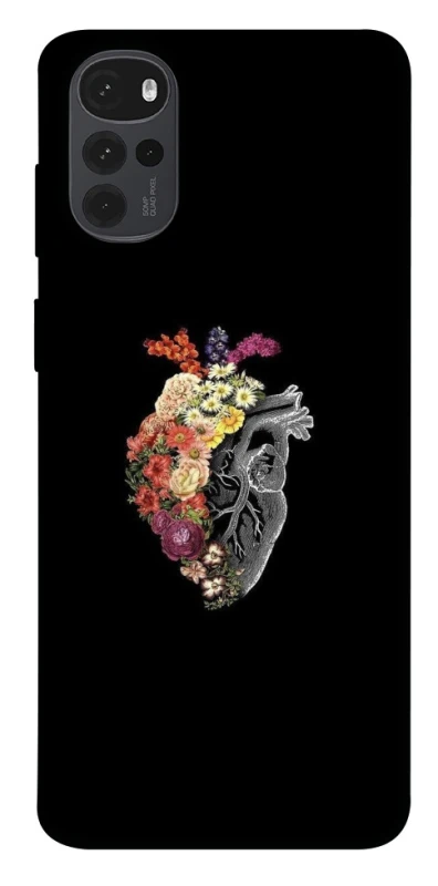 Чохол на Motorola Moto G22 Heart with flowers фото 1 з 1
