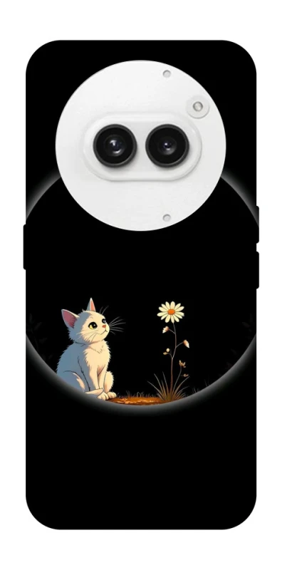 Чехол на Nothing Phone (2a) Cat and flower фото 1 из 1