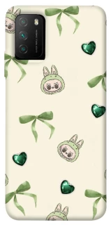 Чохол на Xiaomi Poco M3 Labubu Green Heart фото 1 з 1