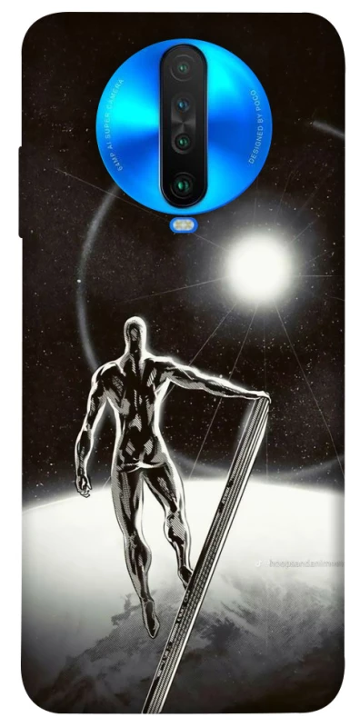 Чехол на Xiaomi Poco X2 Серебряный сёрфер фото 1 из 1