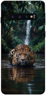 Чехол на Samsung Galaxy S10 Leopard in water фото 1 из 1