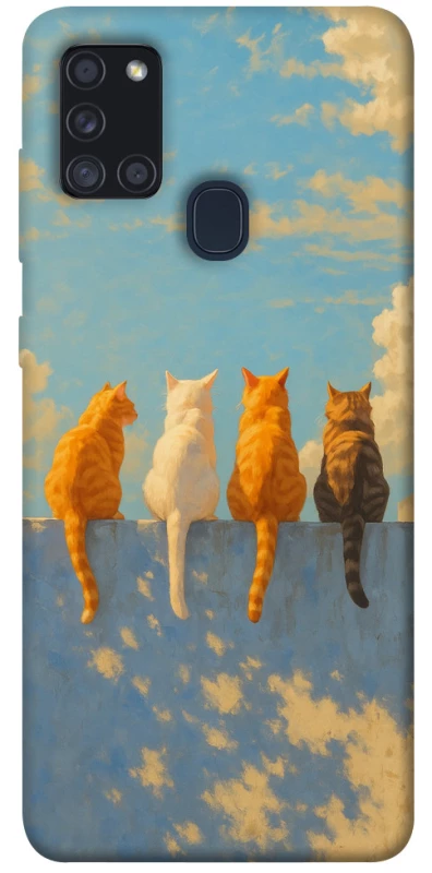 Чохол на Samsung Galaxy A21s cats on wall фото 1 з 1