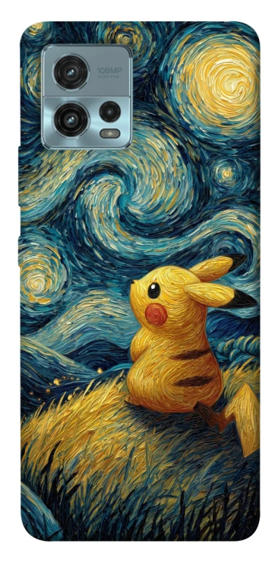 Чохол на Motorola Moto G72 Pikachu and Van Gogh фото 1 з 1