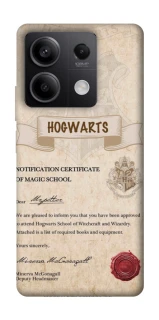 Чехол на Xiaomi Redmi Note 13 5G The Hogwarts acceptance letter фото 1 из 1