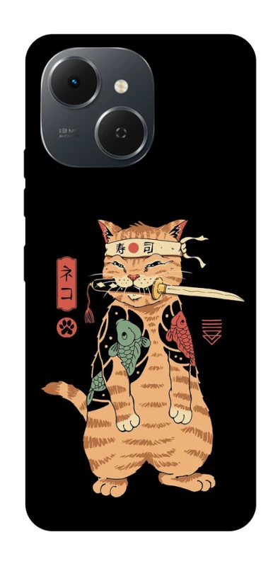 Чехол на TECNO Spark 40C Кот-самурай фото 1 из 1