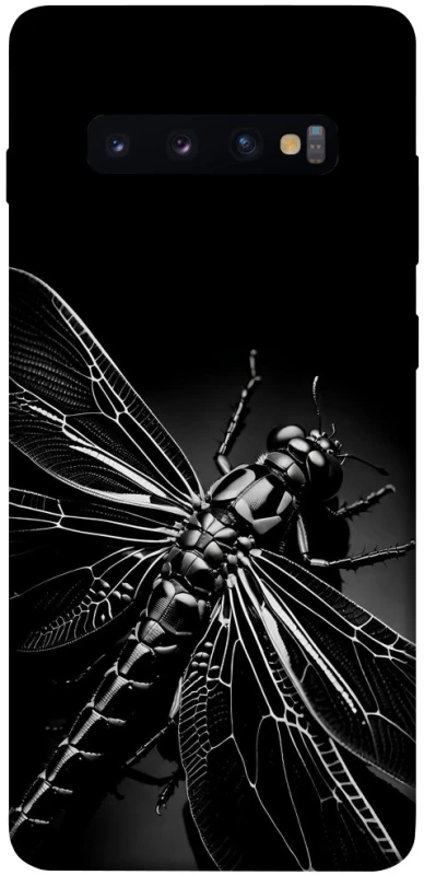 Чехол на Samsung Galaxy S10+ Black dragonfly фото 1 из 1