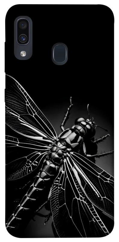 Чехол на Samsung Galaxy A20 / A30 Black dragonfly фото 1 из 1