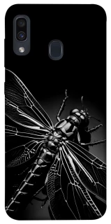 Чехол на Samsung Galaxy A20 / A30 Black dragonfly фото 1 из 1