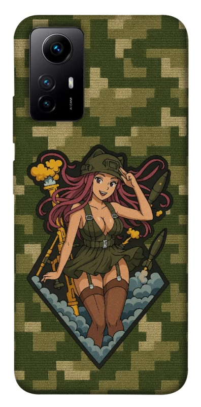 Чохол на Xiaomi Redmi Note 12S Military Waifu фото 1 з 1