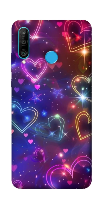 Чохол на Huawei P30 lite Drawn hearts фото 1 з 1