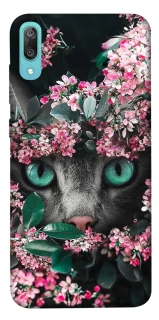 Чехол на Huawei Y6 Pro (2019) Кот в цветах фото 1 из 1