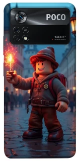 Чохол на Xiaomi Poco X4 Pro 5G Roblox Fire Logo Blue Flames фото 1 з 1