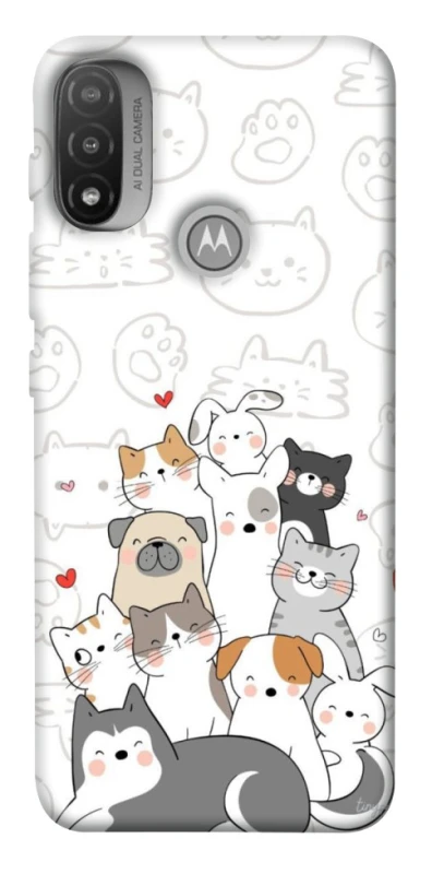 Чохол на Motorola Moto E20 Funny Pets фото 1 з 1