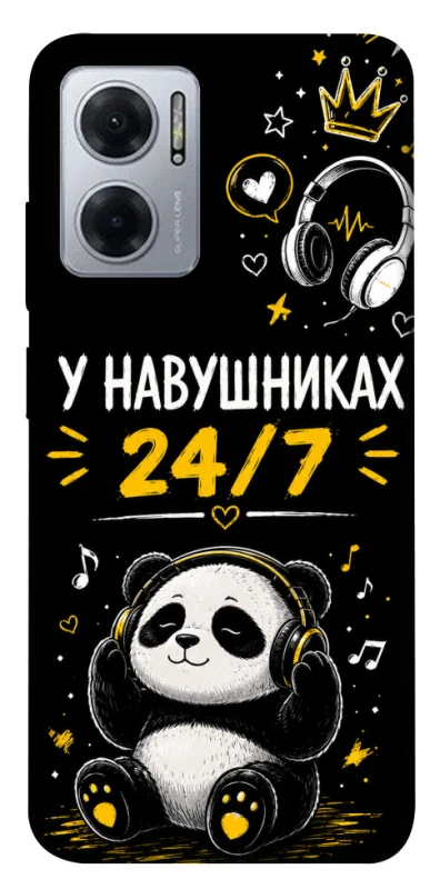 Чохол на Xiaomi Redmi Note 11E У навушниках 24/7 фото 1 з 1