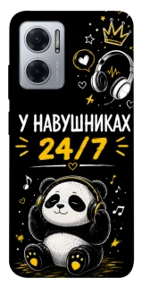 Чехол на Xiaomi Redmi Note 11E У навушниках 24/7 фото 1 из 1