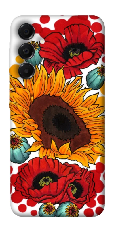 Чохол на Samsung Galaxy A17 4G/5G Соняшники та маки фото 1 з 1