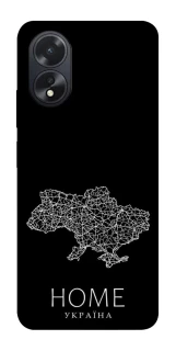 Чехол на Oppo A38 Ukraine black map фото 1 из 1