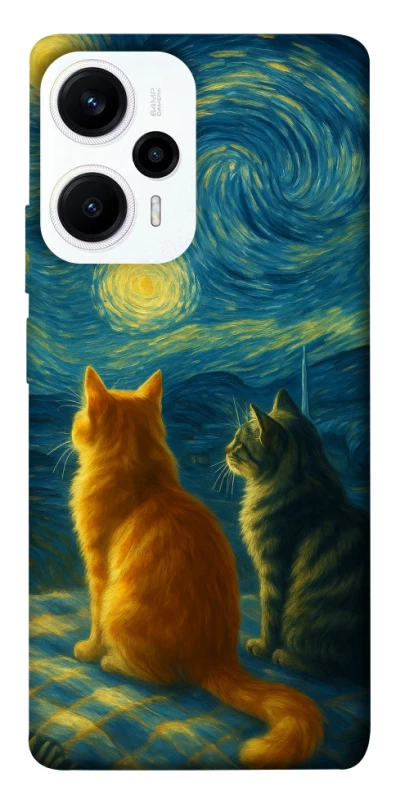 Чохол на Xiaomi Poco F5 / Note 12 Turbo Cats under the stars фото 1 з 1
