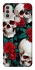 Чехол на Motorola Moto E40 skull and rose фото 1 из 1