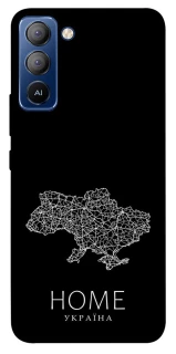 Чохол на TECNO Pop 5 LTE Ukraine black map фото 1 з 1