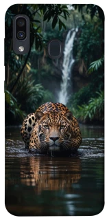 Чехол на Samsung Galaxy A20 / A30 Leopard in water фото 1 из 1