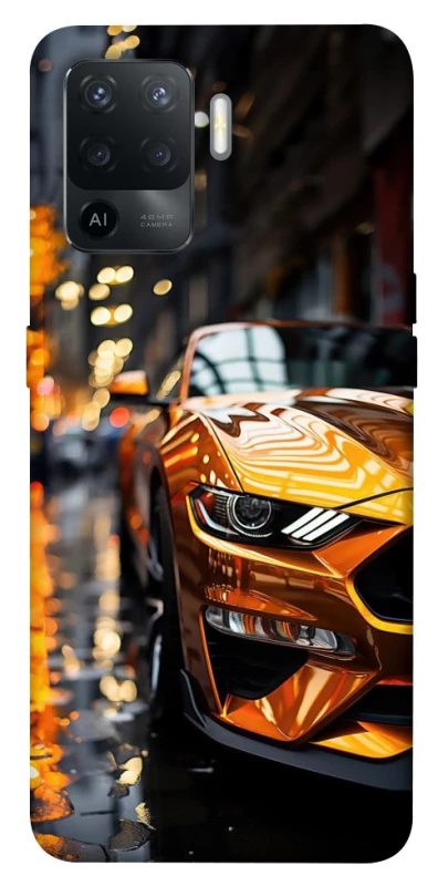 Чохол на Oppo Reno 5 Lite Golden sports car фото 1 з 1