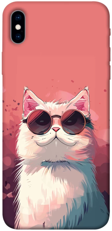 Чехол на Apple iPhone XS Max (6.5") Сat with glasses фото 1 из 1