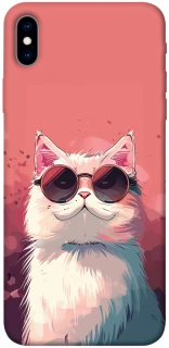 Чехол на Apple iPhone XS Max (6.5") Сat with glasses фото 1 из 1