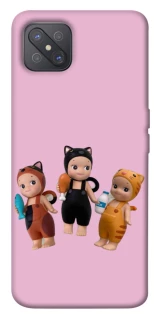Чохол на Oppo A92s Cat Cafe Trio фото 1 з 1