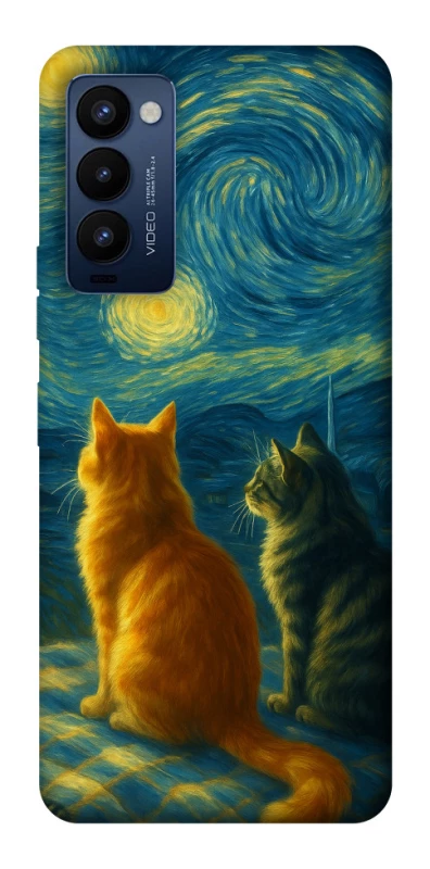 Чохол на TECNO Camon 18 Pro Cats under the stars фото 1 з 1