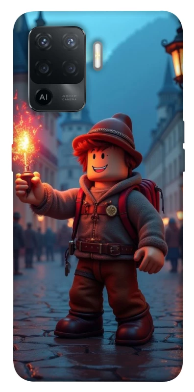 Чохол на Oppo Reno 5 Lite Roblox Fire Logo Blue Flames фото 1 з 1