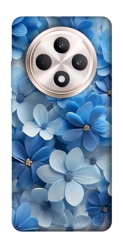 Чехол на Oppo Reno 12 F 4G/5G Синие цветы фото 1 из 1