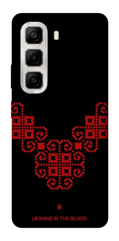 Чохол на Infinix Hot 50 4G Чорно-червона вишиванка фото 1 з 1
