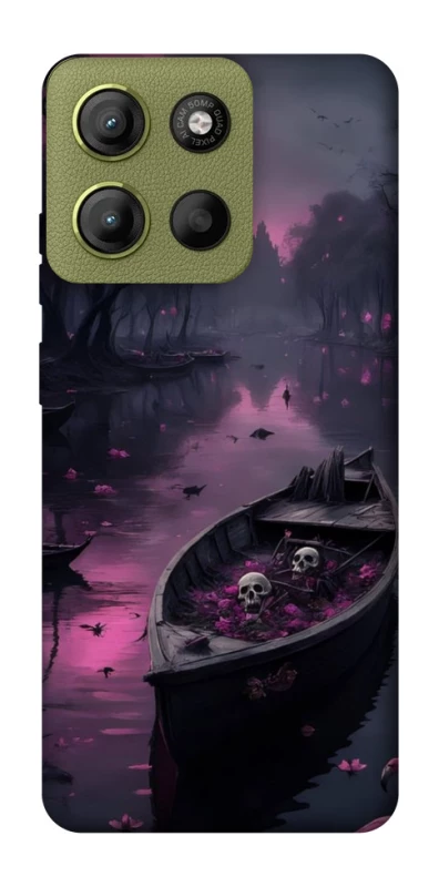 Чехол на Motorola Moto G15 4G Boat and flamingo фото 1 из 1